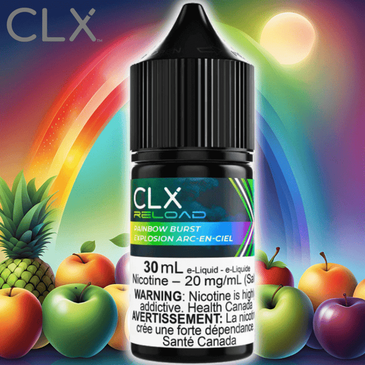 Rainbow Burst Salt by CLX Reload E-Liquid Morden Vape SuperStore and Cannabis Manitoba Canada