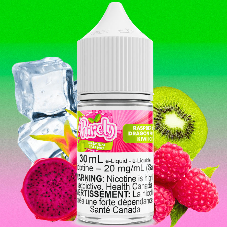 Raspberry Dragon Fruit Kiwi Ice Salt Nic by Purely E-Liquid Morden Vape SuperStore and Cannabis Manitoba Canada