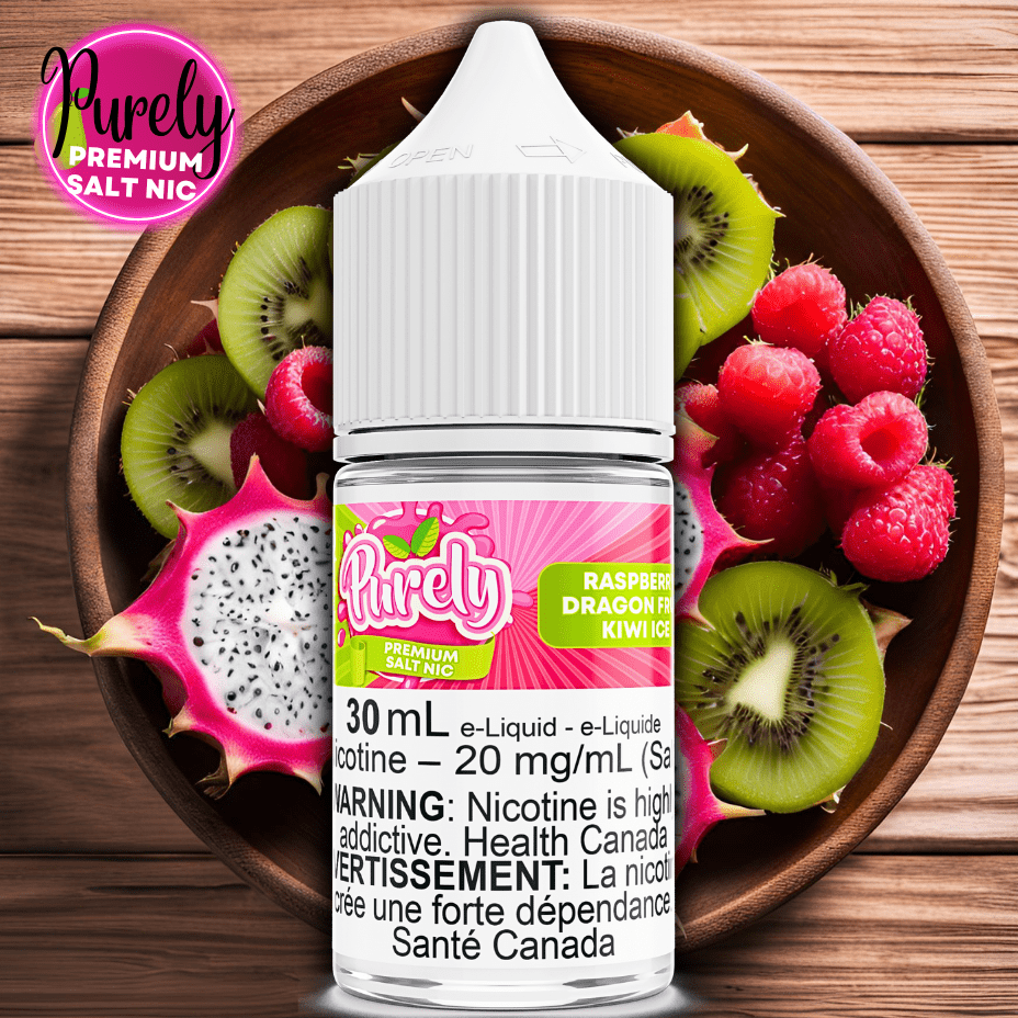 Raspberry Dragon Fruit Kiwi Ice Salt Nic by Purely E-Liquid Morden Vape SuperStore and Cannabis Manitoba Canada