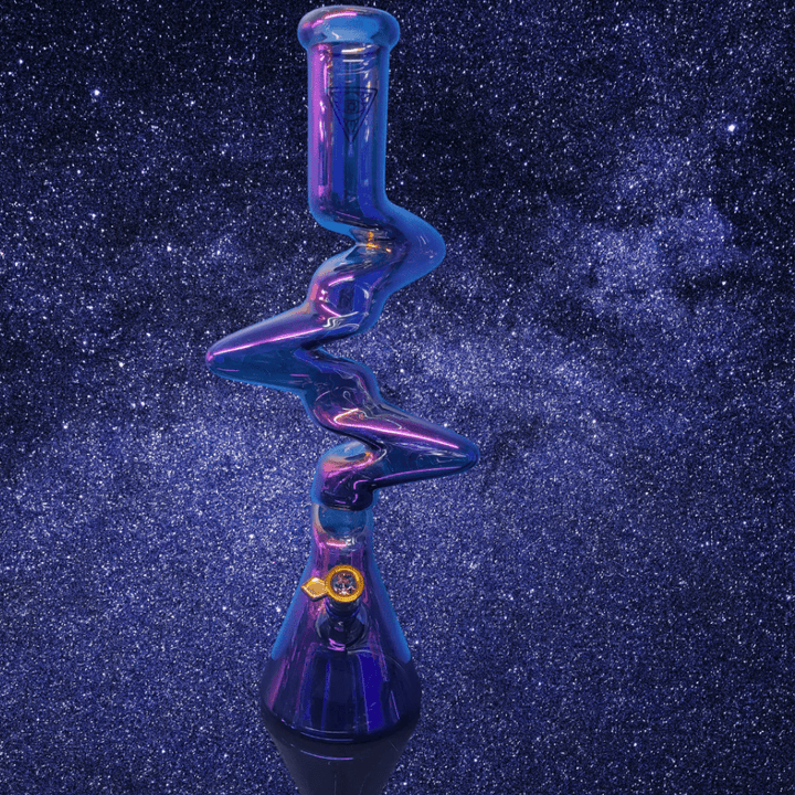 Red Eye Tek Terminator Finish 4-Arm Zag Beaker Tube 19" Blue Morden Vape SuperStore and Cannabis Manitoba Canada