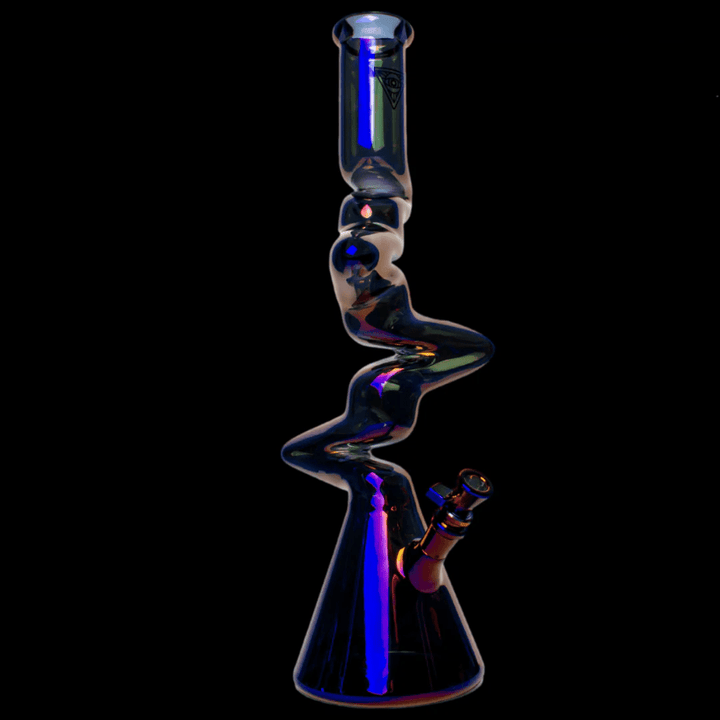 Red Eye Tek Terminator Finish 4-Arm Zag Beaker Tube 19" Blue Morden Vape SuperStore and Cannabis Manitoba Canada