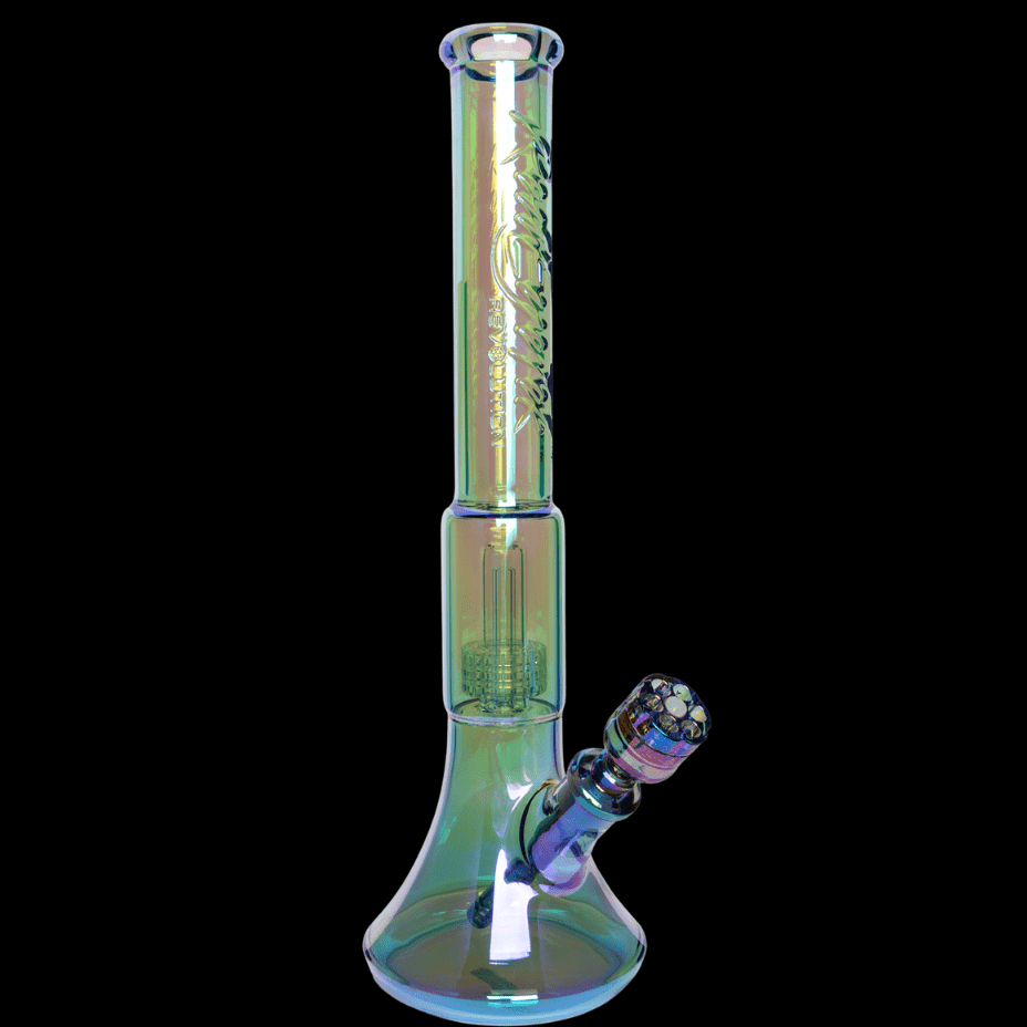 Red Eye Tek Terminator Revolution Dual Chamber Bell Base 17" 17" / 7mm / Green Morden Vape SuperStore and Cannabis Manitoba Canada