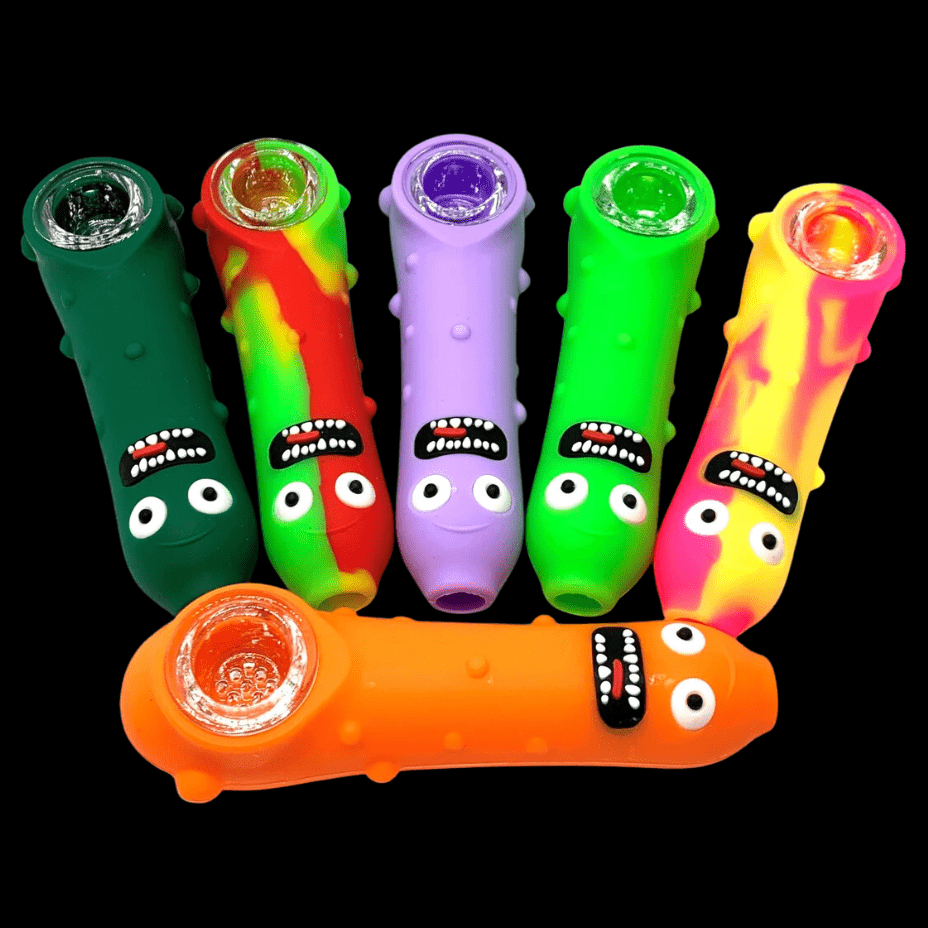 Silicone Pickle Hand Pipe-4.5" 4.5" Morden Vape SuperStore and Cannabis Manitoba Canada