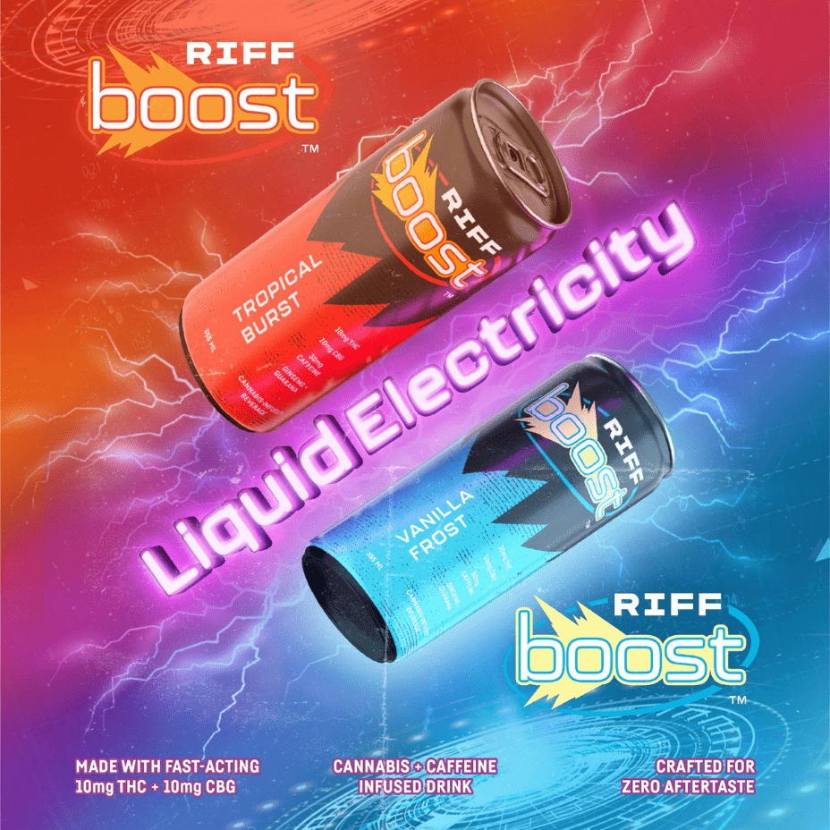 Riff Boost Tropical Burst THC Infused Beverage-355ml 355ml Morden Vape SuperStore and Cannabis Manitoba Canada