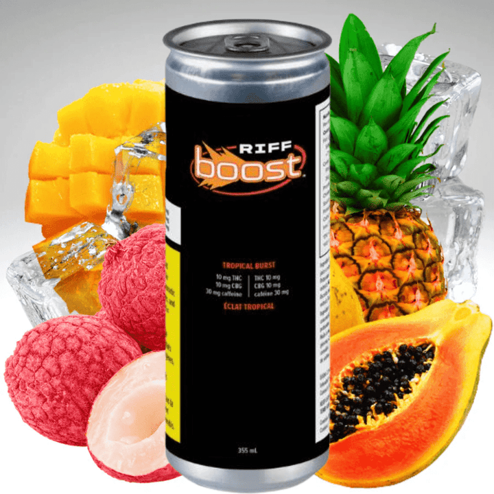 Riff Boost Tropical Burst THC Infused Beverage-355ml 355ml Morden Vape SuperStore and Cannabis Manitoba Canada