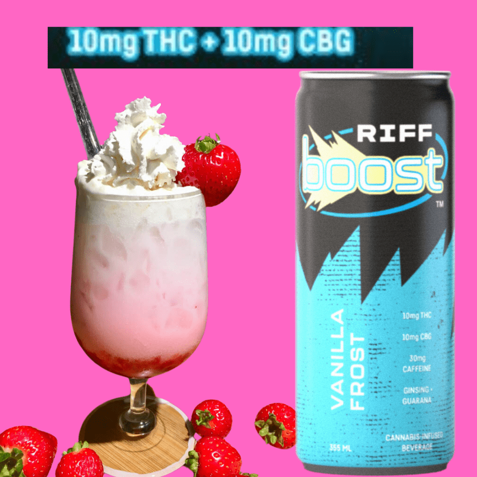 RIFF Vanilla Frost THC:CBG:Caffeine Infused Beverage-355ml 355ml Morden Vape SuperStore and Cannabis Manitoba Canada