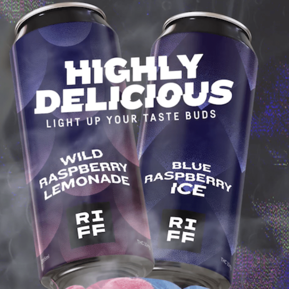 Riff Wild Raspberry Lemonade THC Infused Beverage-355ml 355ml Morden Vape SuperStore and Cannabis Manitoba Canada