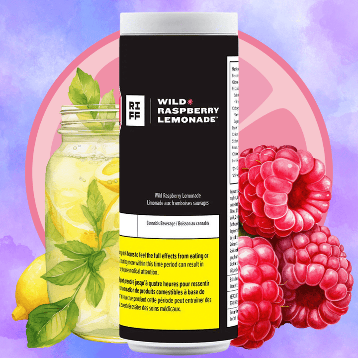 Riff Wild Raspberry Lemonade THC Infused Beverage-355ml 355ml Morden Vape SuperStore and Cannabis Manitoba Canada