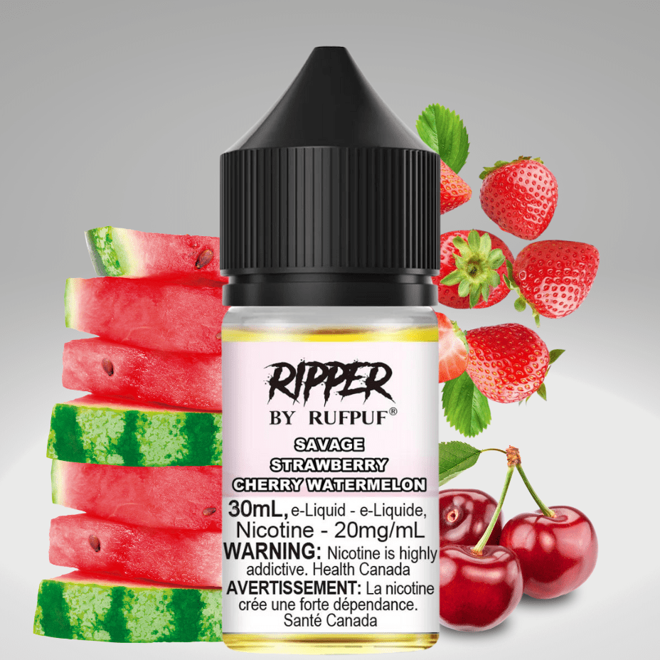 Ripper Rufpuf Salt-Savage Strawberry Cherry Watermelon 30ml / 10mg Morden Vape SuperStore and Cannabis Manitoba Canada