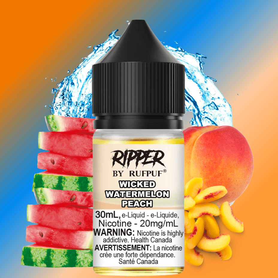 Ripper Rufpuf Salt-Wicked Watermelon Peach 30ml / 10mg Morden Vape SuperStore and Cannabis Manitoba Canada