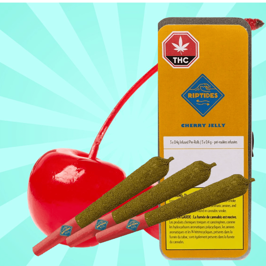 Riptides Cherry Jelly Infused Pre-Rolls-3x0.4g Morden Vape SuperStore and Cannabis Manitoba Canada