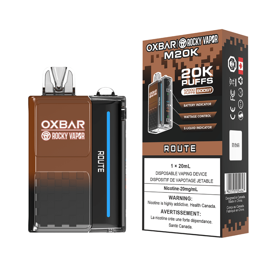 Rocky Vapor Disposables 20mg / 20000 Puffs OXBAR M20K Disposable Vape - Route in Manitoba Canada