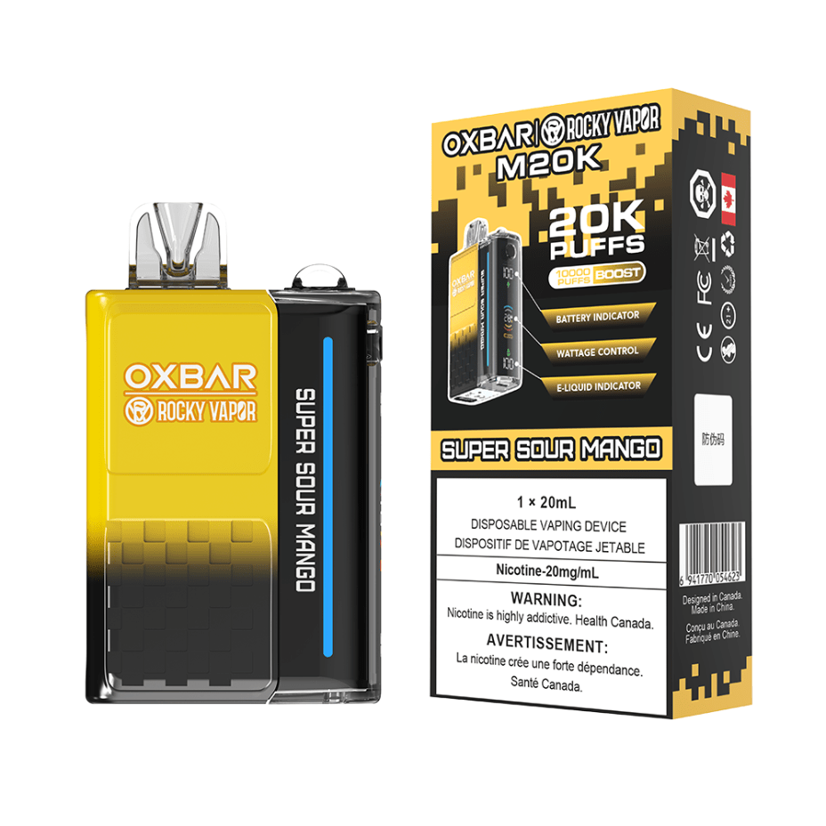 OXBAR M20K Disposable Vape - Super Sour Mango 20mg / 20000 Puffs Morden Vape SuperStore and Cannabis Manitoba Canada