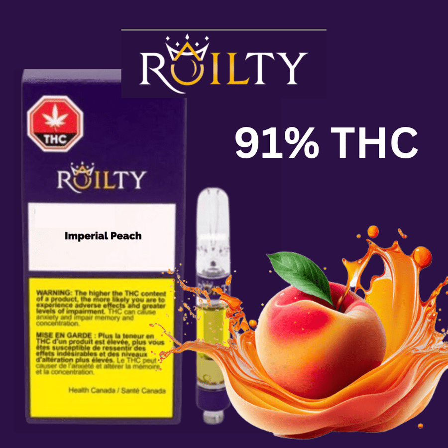 Roilty Imperial Peach Distillate 510 Cart-1g Morden Vape SuperStore and Cannabis Manitoba Canada