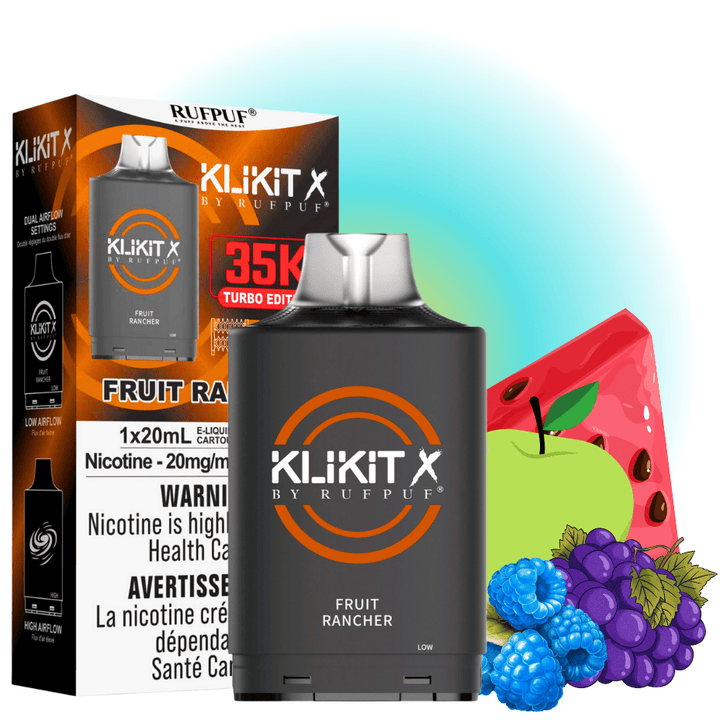 RufPuf Klikit X 35K Turbo Pod-Fruit Rancher Morden Vape SuperStore and Cannabis Manitoba Canada