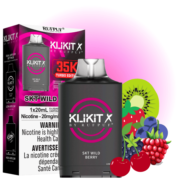 RufPuf Klikit X 35K Turbo Pod-SKT Wild Berry Morden Vape SuperStore and Cannabis Manitoba Canada