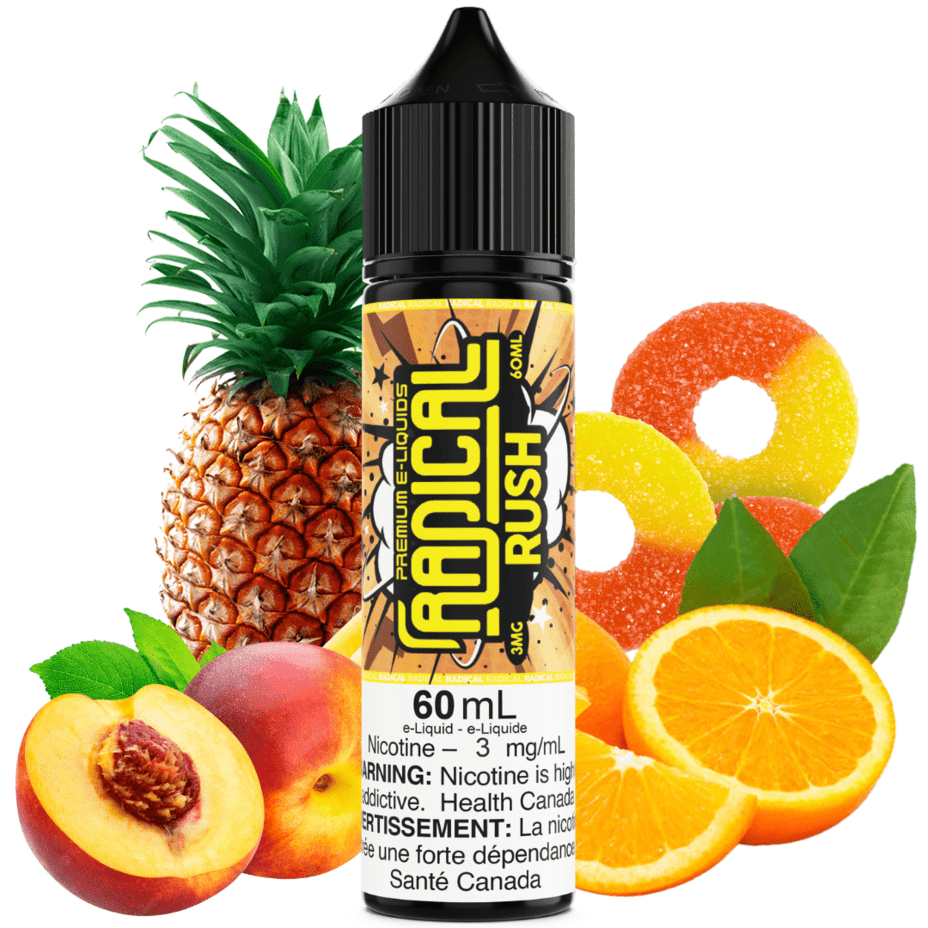 Rush By Radical E-Liquid 60ml / 3mg Morden Vape SuperStore and Cannabis Manitoba Canada