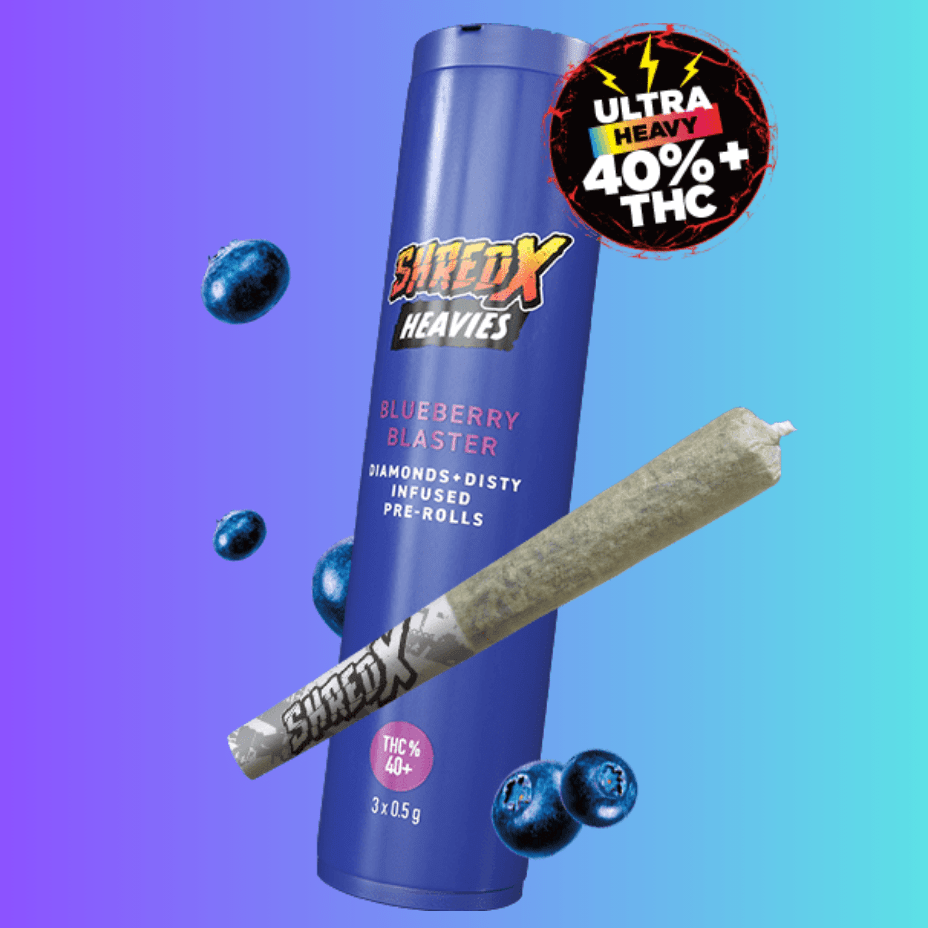 Shred X Heavies Blueberry Blaster Infused Pre-rolls-3x0.5g 3x0.5g Morden Vape SuperStore and Cannabis Manitoba Canada