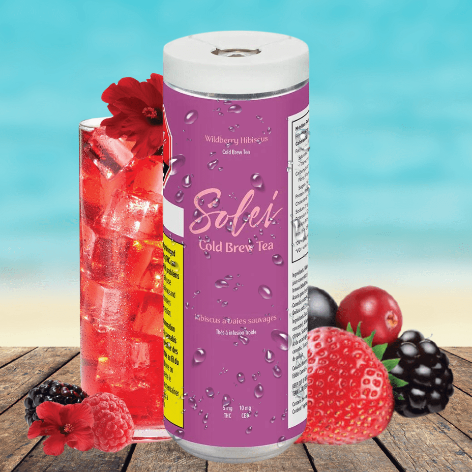 Solei Wildberry Hibiscus Cold Brew Tea-355ml 355ml Morden Vape SuperStore and Cannabis Manitoba Canada