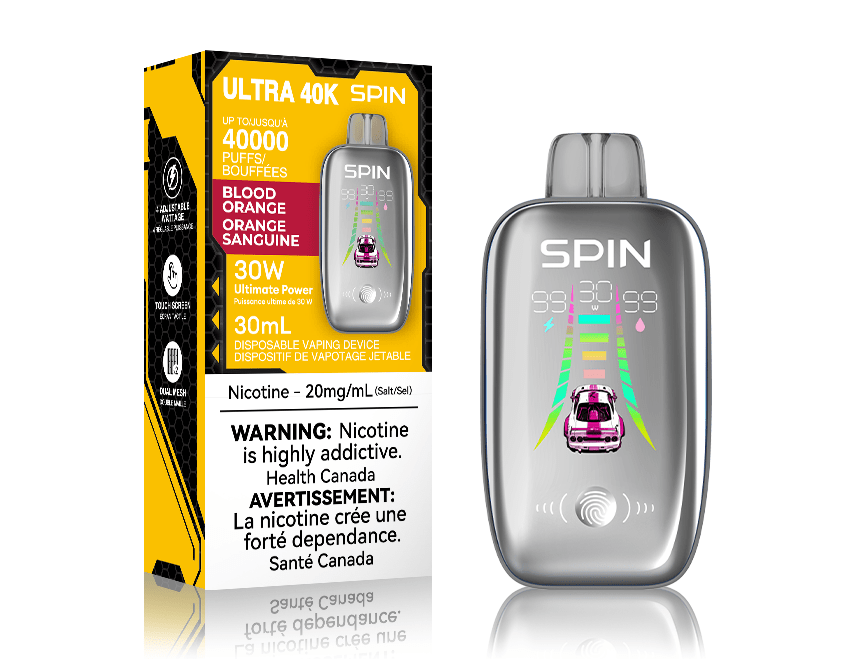 Spin Ultra 40k Disposable Vape - Blood Orange 40000 puffs / 20mg Morden Vape SuperStore and Cannabis Manitoba Canada