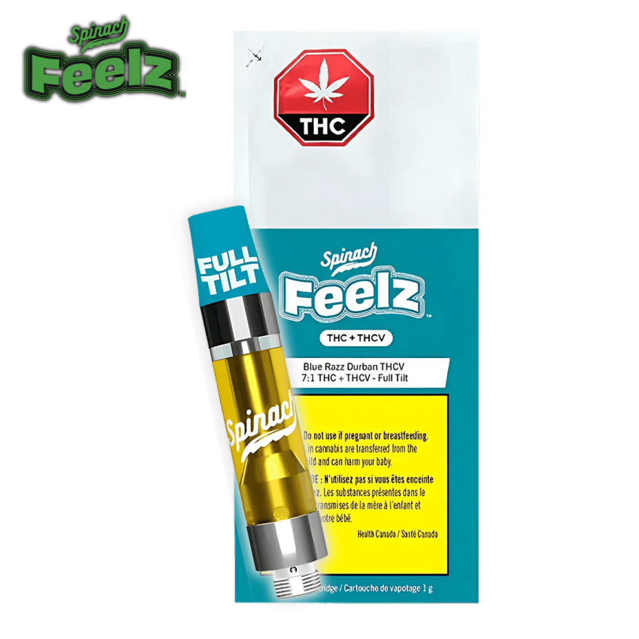 Spinach Feelz Blue Razz Durban (Full Tilt) Cartridge-1g 1.2g Morden Vape SuperStore and Cannabis Manitoba Canada