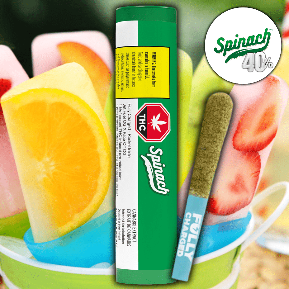 Spinach Fully Charged Rocket Icicle Infused Pre-rolls 5x0.5g 5x0.5g Morden Vape SuperStore and Cannabis Manitoba Canada