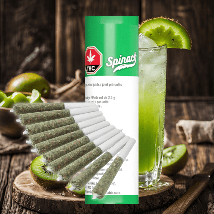 Spinach Kiwi Lime Punch Indica Pre-rolls 10x0.35g 10x0.35g Morden Vape SuperStore and Cannabis Manitoba Canada