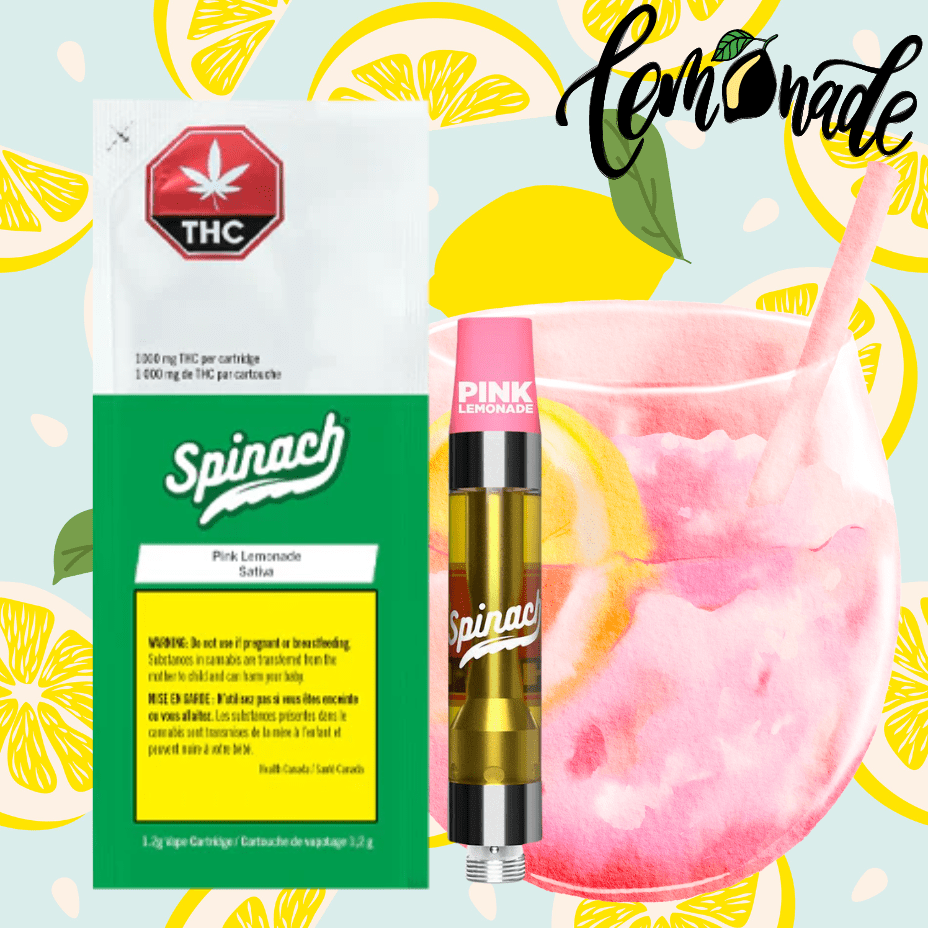 Spinach Pink Lemonade Sativa 510 Cartridge-1.2g 1.2g Morden Vape SuperStore and Cannabis Manitoba Canada