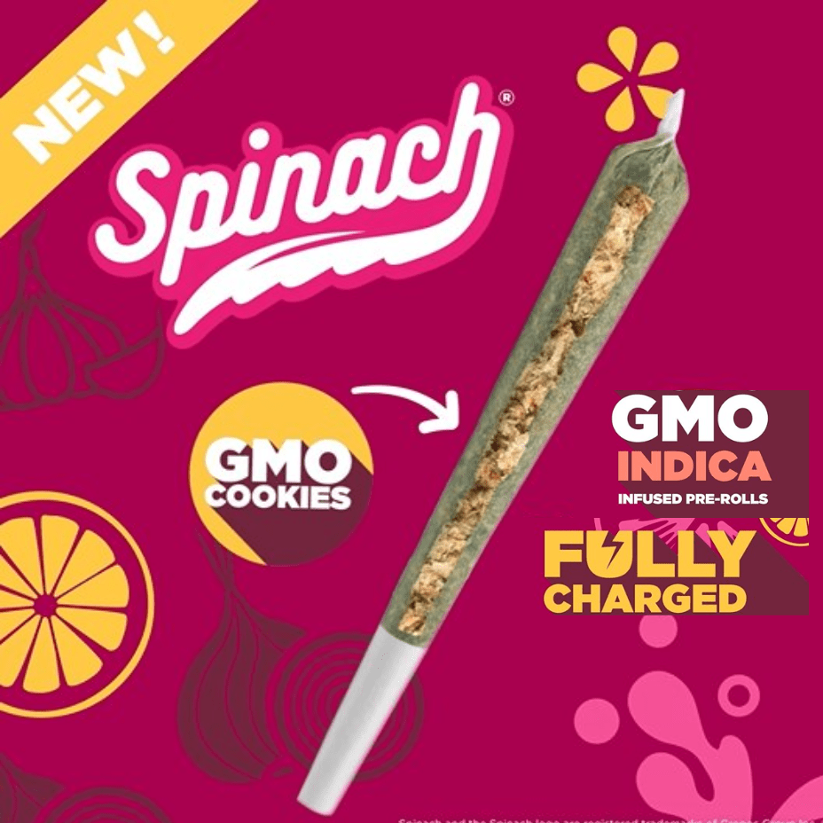 Spinach GMO Cookies Indica Pre-roll-1x1g 1x1g Morden Vape SuperStore and Cannabis Manitoba Canada