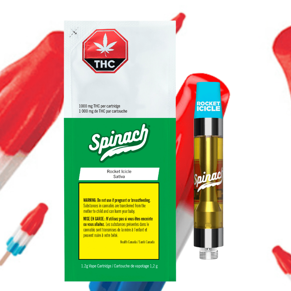 Spinach Rocket Icicle Sativa 510 Cartridge-1.2g 1.2g Morden Vape SuperStore and Cannabis Manitoba Canada