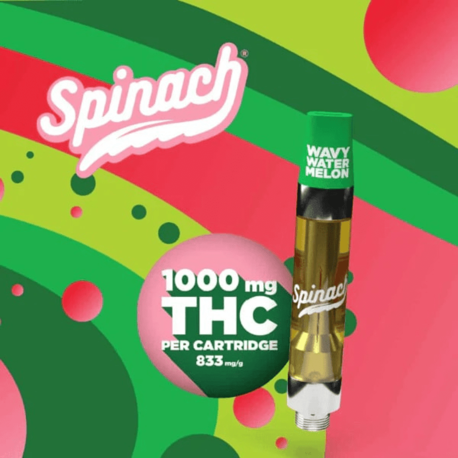 Spinach Wavy Watermelon Indica 510 Cartridge-1.2g 1.2g Morden Vape SuperStore and Cannabis Manitoba Canada