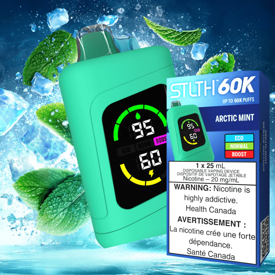 STLTH 60k Disposable Vape-Arctic Mint Morden Vape SuperStore and Cannabis Manitoba Canada