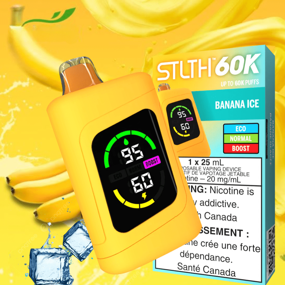 STLTH 60k Disposable Vape-Banana Ice Morden Vape SuperStore and Cannabis Manitoba Canada