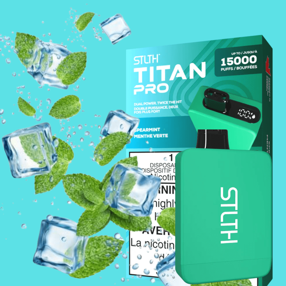 STLTH Titan Pro Disposable Vape-Spearmint 20mL / 20mg Morden Vape SuperStore and Cannabis Manitoba Canada