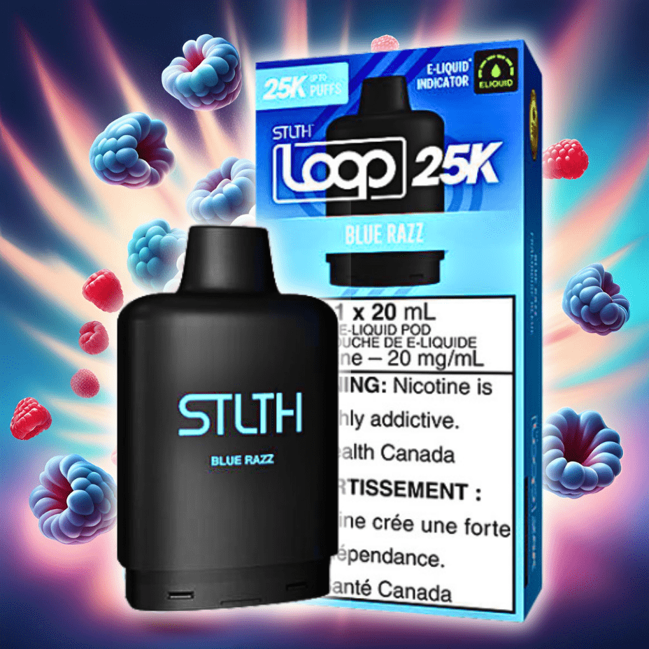 STLTH Loop 25k Pod-Blue Razz 25000 Morden Vape SuperStore and Cannabis Manitoba Canada