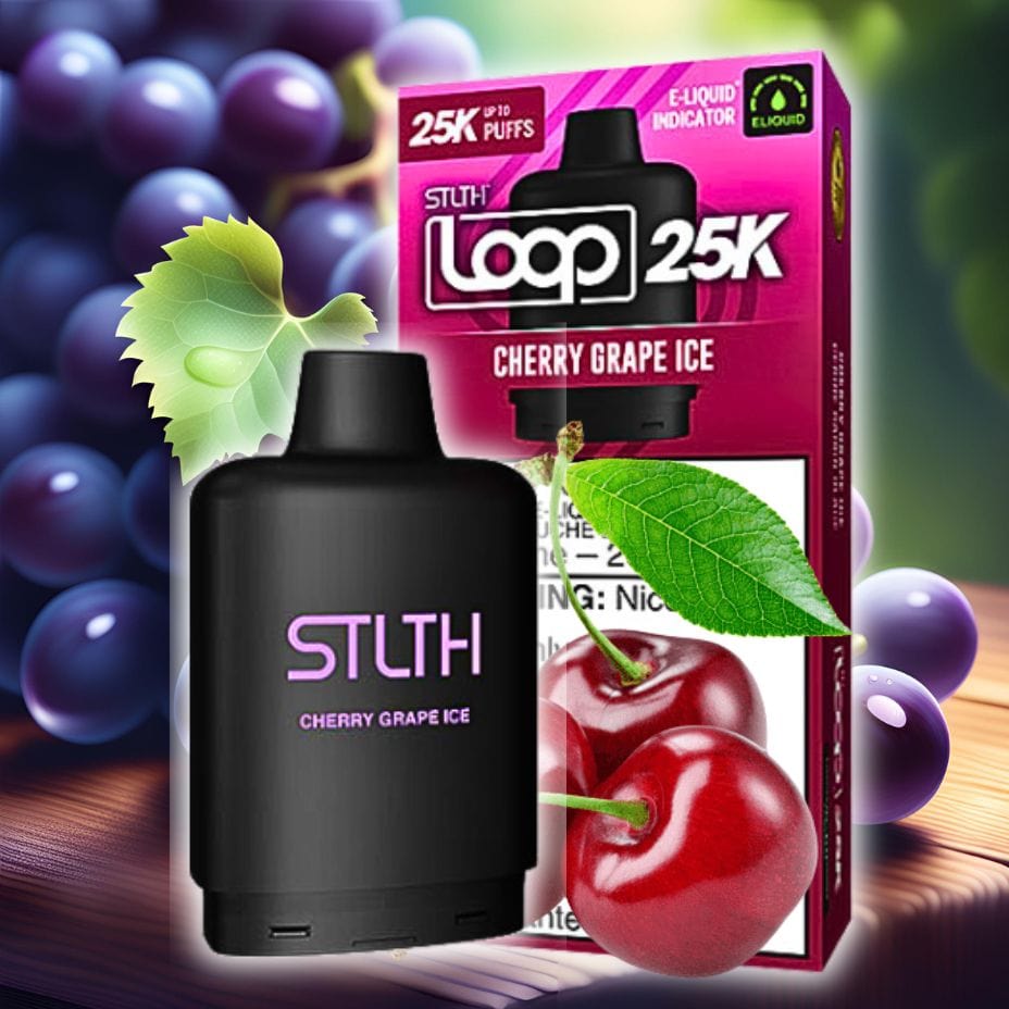 STLTH Loop 25k Pod-Cherry Grape Ice 25000 Morden Vape SuperStore and Cannabis Manitoba Canada