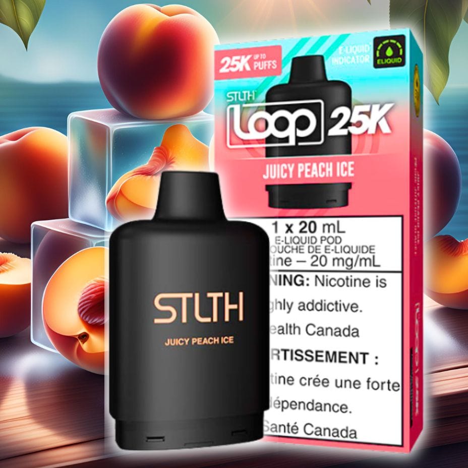 STLTH Loop 25k Pod-Juicy Peach Ice 25000 Morden Vape SuperStore and Cannabis Manitoba Canada