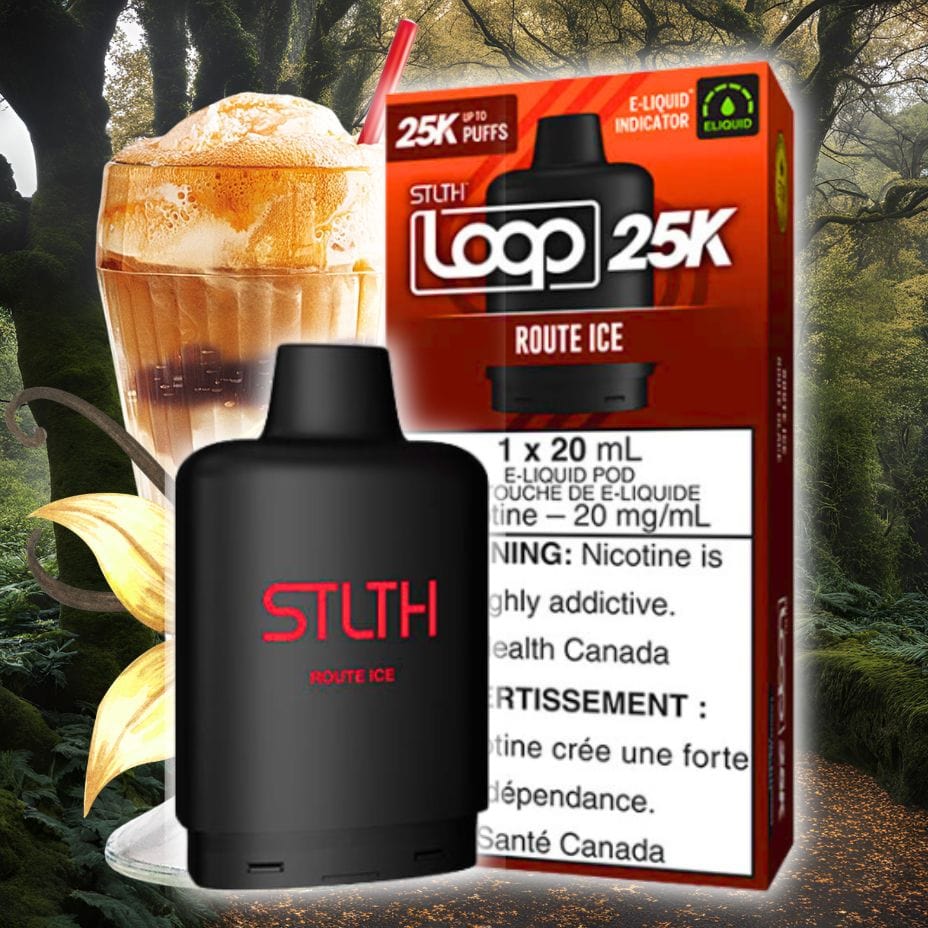 STLTH Loop 25k Pod-Route Ice 25000 Morden Vape SuperStore and Cannabis Manitoba Canada