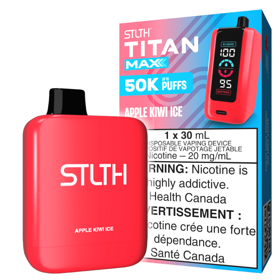 STLTH Titan Max 50k Disposable Vape-Apple Kiwi Ice 50000 Puffs Morden Vape SuperStore and Cannabis Manitoba Canada