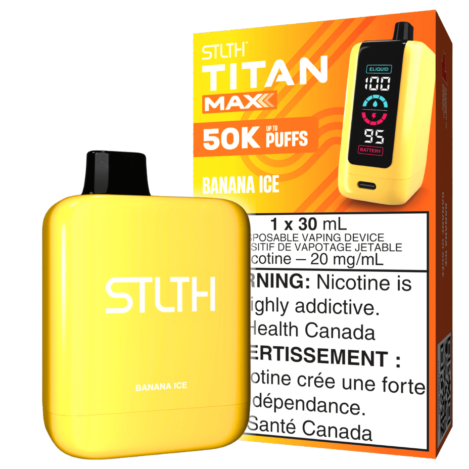 STLTH Titan Max 50k Disposable Vape-Banana Ice 50000 Puffs Morden Vape SuperStore and Cannabis Manitoba Canada