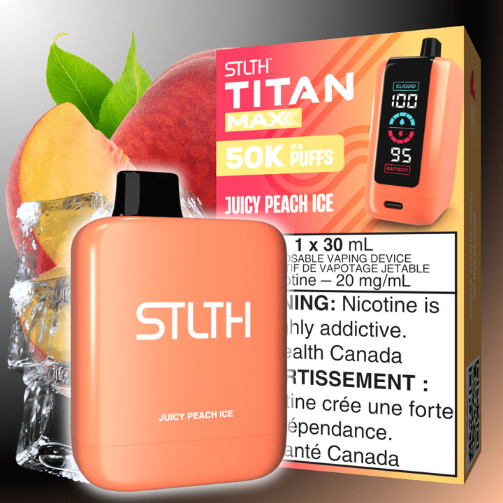 STLTH Titan Max 50k Disposable Vape-Juicy Peach Ice 50000 Puffs Morden Vape SuperStore and Cannabis Manitoba Canada