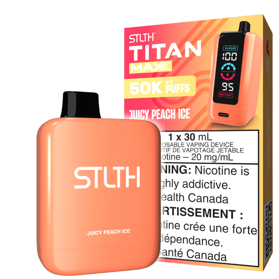 STLTH Titan Max 50k Disposable Vape-Juicy Peach Ice 50000 Puffs Morden Vape SuperStore and Cannabis Manitoba Canada