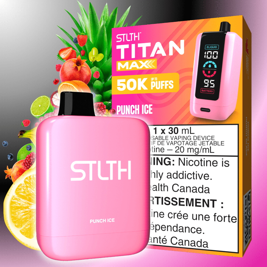 STLTH Titan Max 50k Disposable Vape-Punch Ice 50000 Puffs Morden Vape SuperStore and Cannabis Manitoba Canada