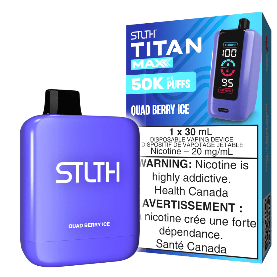 STLTH Titan Max 50k Disposable Vape-Quad Berry Ice 50000 Puffs Morden Vape SuperStore and Cannabis Manitoba Canada