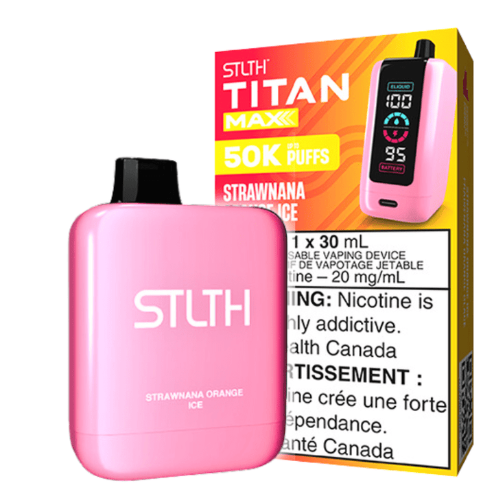 STLTH Titan Max 50k Disposable Vape-Strawnana Orange Ice 50000 Puffs Morden Vape SuperStore and Cannabis Manitoba Canada