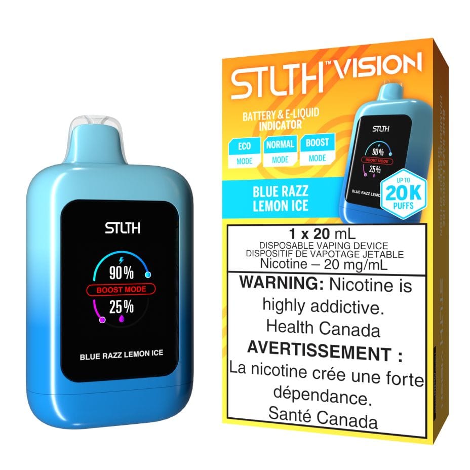 STLTH VISION Disposable Vape - Blue Razz Lemon Ice Morden Vape SuperStore and Cannabis Manitoba Canada