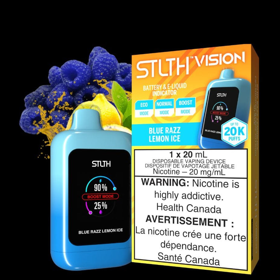 STLTH VISION Disposable Vape - Blue Razz Lemon Ice Morden Vape SuperStore and Cannabis Manitoba Canada