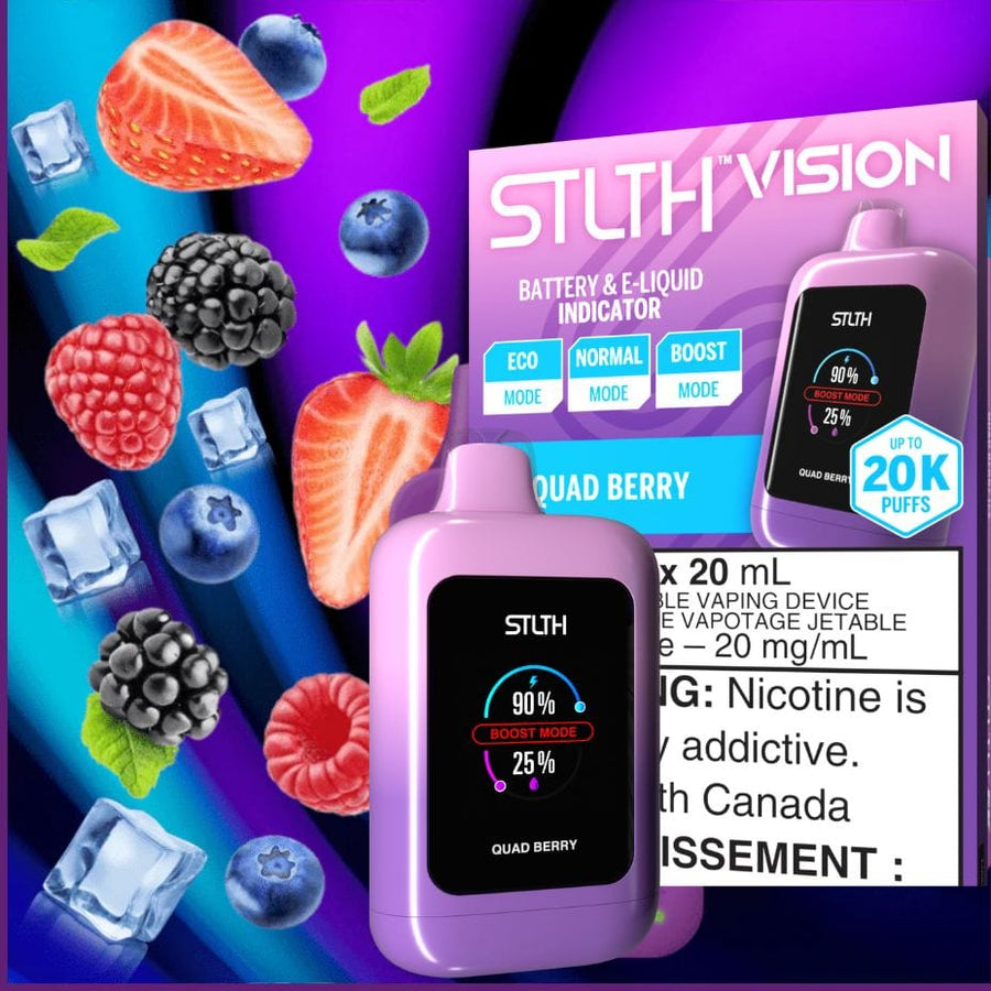 STLTH VISION Disposable Vape - Quad Berry Morden Vape SuperStore and Cannabis Manitoba Canada