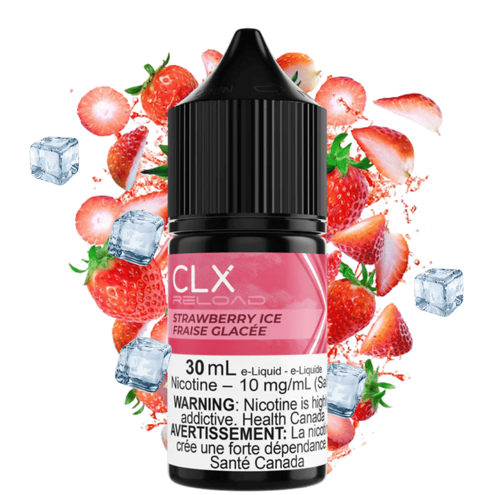 Strawberry Ice Salt by CLX Reload E-Liquid 30ml / 10mg Morden Vape SuperStore and Cannabis Manitoba Canada