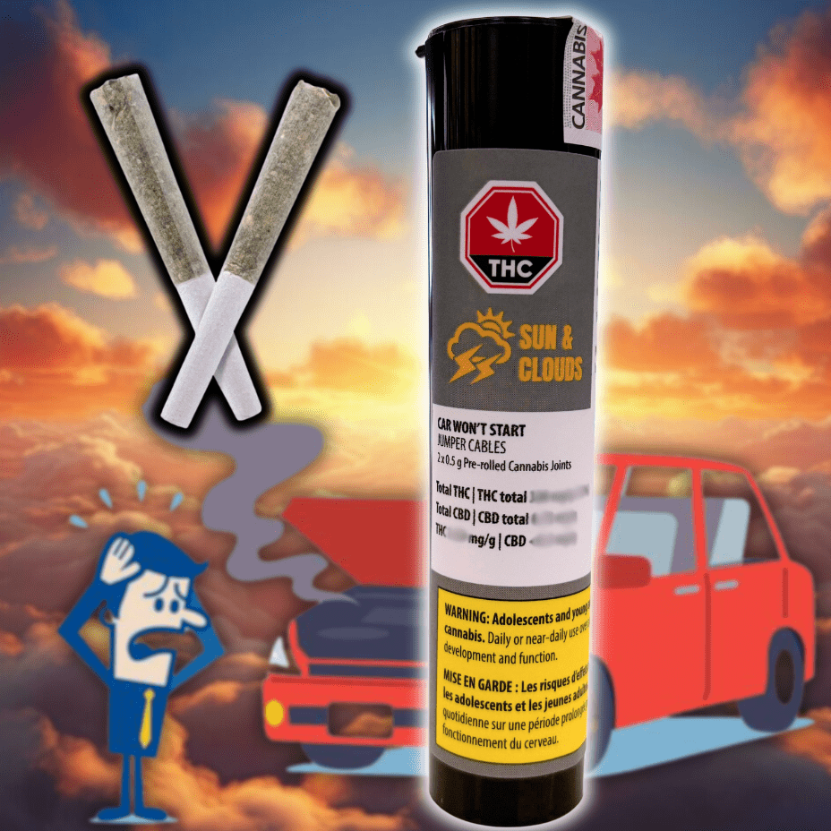 Sun & Clouds Car Won't Start Indica Pre-rolls 2x0.5g 2x0.5g Morden Vape SuperStore and Cannabis Manitoba Canada